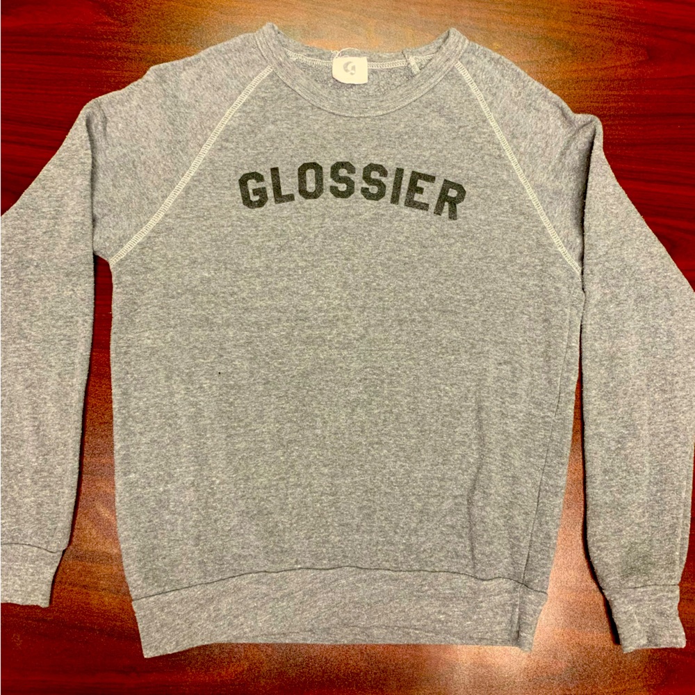 Glossier Gray sweatshirt